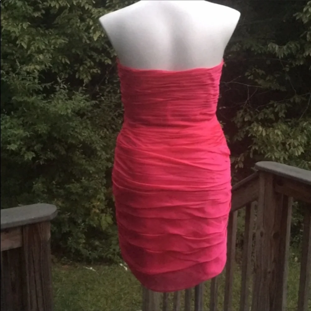 Monique Lhuillier ruched dress size 14 - Picture 5 of 7